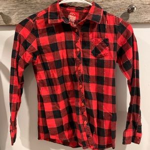 3/$12 faded glory long sleeve plaid button down